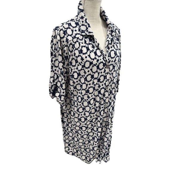 Anne Klein Womens Floral Print Button Down Shirt XL - Picture 3 of 5